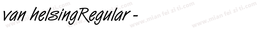 van helsingRegular在字体转换